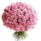 Bunch of 100 Pink Roses